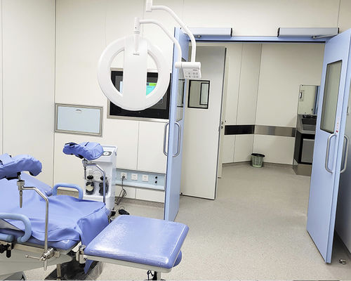 Porta a tenuta d'aria - SLW-2-conci - SLEEK - per dipartimento di radiologia / battente / antibatterica