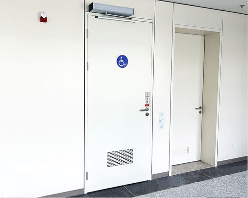 Porta di sicurezza - SLW-1-PWD - SLEEK - per ospedale / battente / automatica