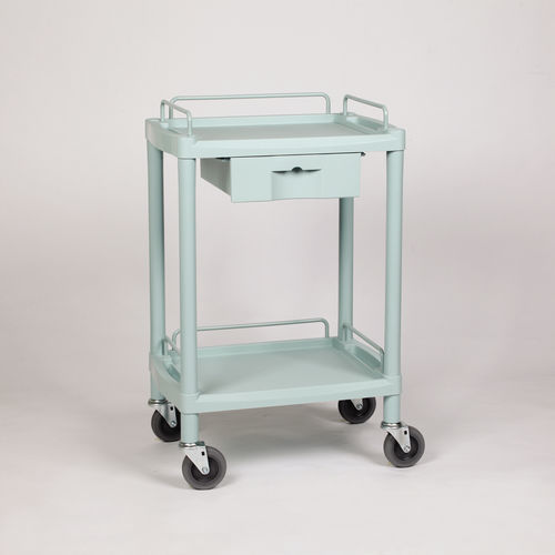Carrello medico - OK Farma 3 - New Age - 1 cassetto / 2 ripiani / par paziente umano