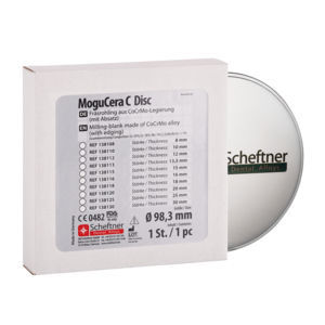 Materiale odontoiatrico in lega - MoguCera C Disc - scheftner dental - in CoCrMo / per ponti dentali / per corone dentali
