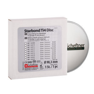 Materiale odontoiatrico in titanio - Starbond Ti4 Disc - scheftner dental - di fresatura / per fabbricazione di dentiere / biocompatibile