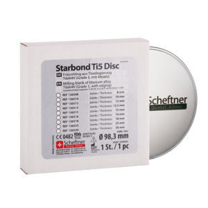 Materiale odontoiatrico in titanio - Starbond Ti5 Disc - scheftner dental - in lega / per ricostruzione dentale / di fresatura