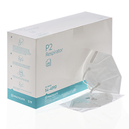 Maschera respiratoria P2 - 54-409D - Sky Ocean Earth Medical - senza lattice / a coppa / bianca