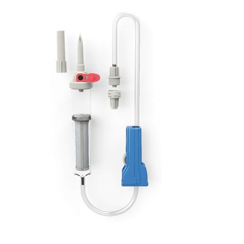 Set per trasfusione di sangue - TS - Margomed - con camera di gocciolamento / con componente senza lattice