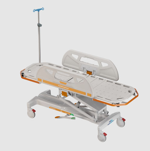 Barella con carrello di trasferimento - MT 410 - Metahospitalar - manuale / ad altezza regolabile / a 5 sezioni