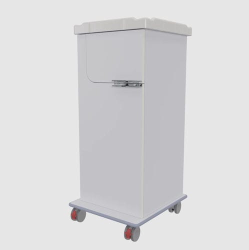 Comodino con rotelle - MT 713 - Metahospitalar - con cassetti / con armadietto