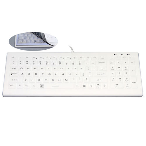 Tastiera medicale con tastierino numerico - JH-IKB600 - Jinghong Industrial - in silicone / lavabile / disinfettabile