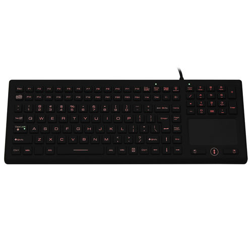 Tastiera con touchpad - JH-IKB370BL - Jinghong Industrial - con tastierino numerico / in silicone / lavabile