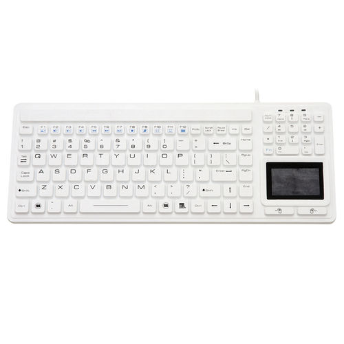 Tastiera medicale con touchpad - JH-IKB107 - Jinghong Industrial - in silicone / USB / impermeabile