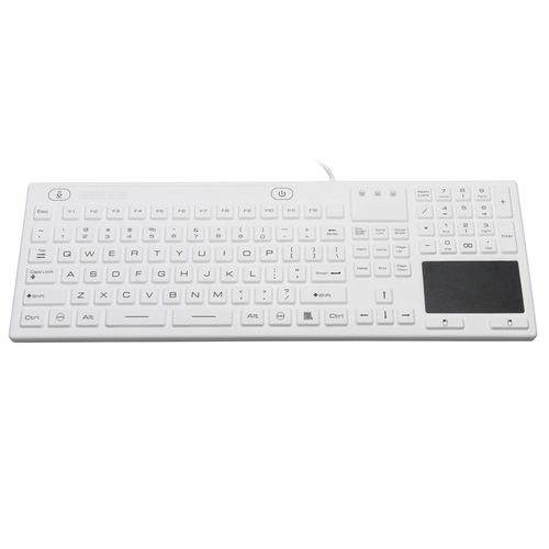 Tastiera medicale con touchpad - JH-IKB110 - Jinghong Industrial - in silicone / USB / impermeabile