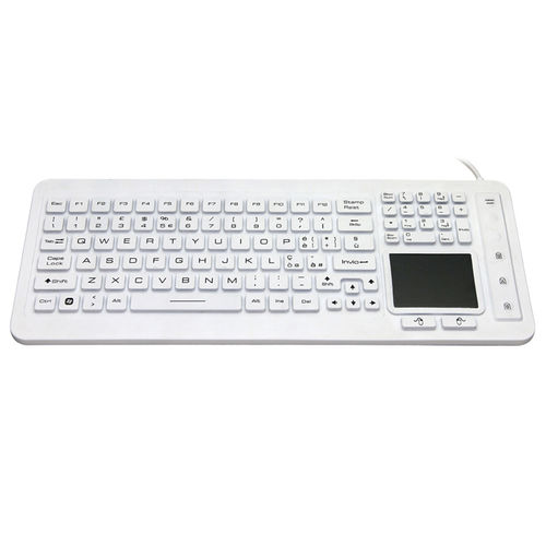 Tastiera medicale con touchpad - JH-IKB98 - Jinghong Industrial - in silicone / lavabile / USB