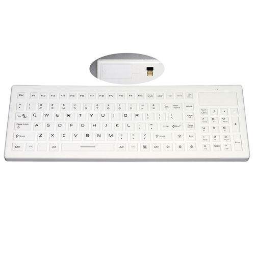 Tastiera con tastierino numerico - JH-WKB830 - Jinghong Industrial - in silicone / lavabile / disinfettabile