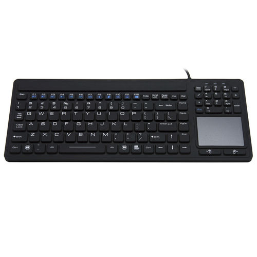 Tastiera con touchpad - JH-IKB107 - Jinghong Industrial - in silicone / disinfettabile / impermeabile
