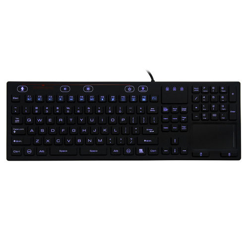 Tastiera con touchpad - JH-IKB110BL - Jinghong Industrial - in silicone / impermeabile / igienica