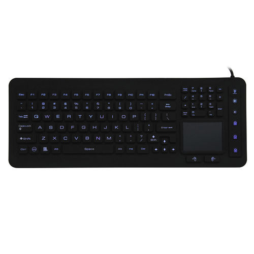 Tastiera con touchpad - JH-IKB98BL - Jinghong Industrial - in silicone / lavabile / impermeabile