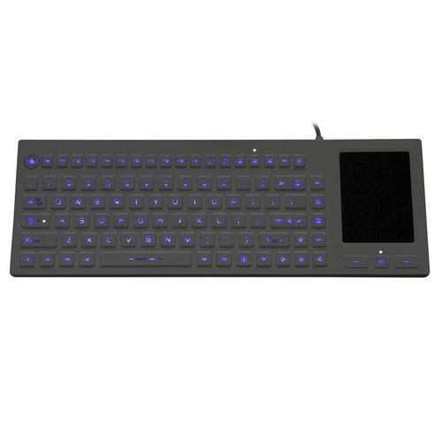 Tastiera con touchpad - JH-IKB700BL - Jinghong Industrial - in silicone / impermeabile / igienica
