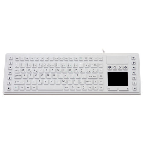 Tastiera medicale con touchpad - JH-IKB570 - Jinghong Industrial - in silicone / lavabile / disinfettabile