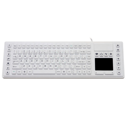 Tastiera medicale con touchpad - JH-IKB180 - Jinghong Industrial - in silicone / USB / impermeabile
