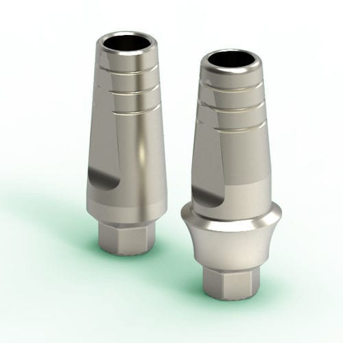Pilastro dentale per impianto in titanio - 0012 series - Kinetical SRL - ad esagono interno / dritto / cementato