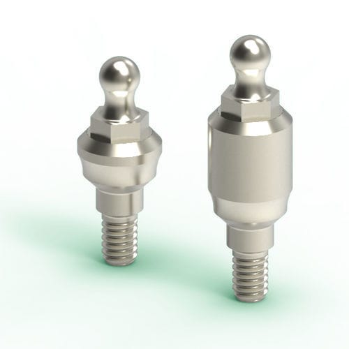Pilastro dentale per impianto in titanio - 0012 series - Kinetical SRL - interno / sferico / dritto