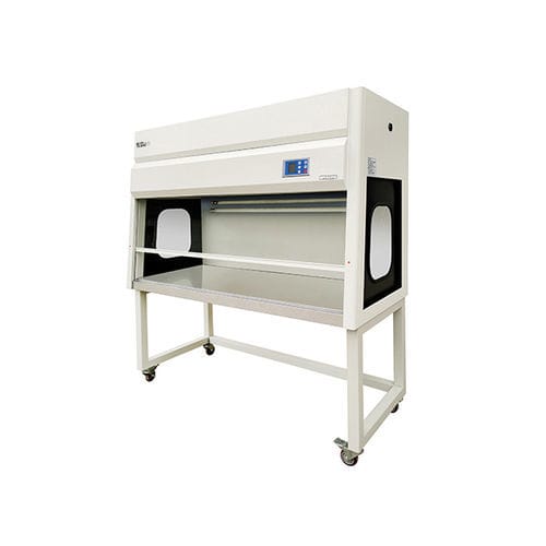 Banco pulito da laboratorio - SJ-CJ-2FD - Sujie Medical Equipment (Suzhou) Co., Ltd. - con rotelle / HEPA / a flusso laminare verticale