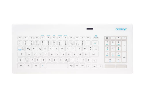 Tastiera medicale con tastierino numerico - CLEANKEYS® CK6（KR30221） - GETT Asia Ltd. - in vetro / lavabile / igienica