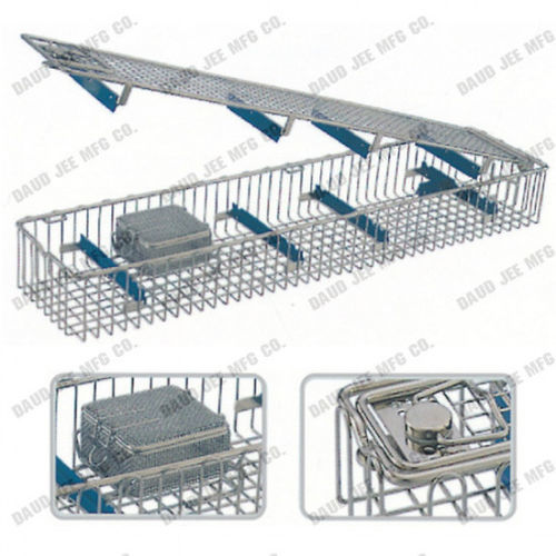 Cestello di sterilizzazione per endoscopio - DJ-4046 - DAUD JEE MFG. CO - perforato / in acciaio inossidabile / con griglia