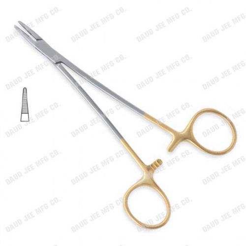 Porta-aghi per chirurgia - DJE-1015 - DAUD JEE MFG. CO - di Crile-Wood / in carburo di tungsteno