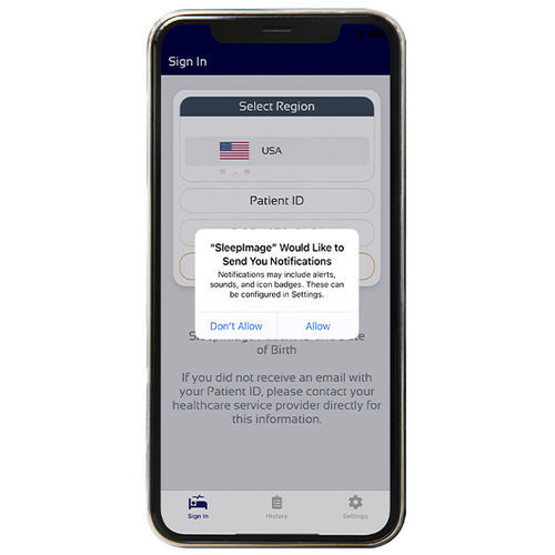 Applicazione mobile di registrazione - SleepImage - medica / iOS / Androïd