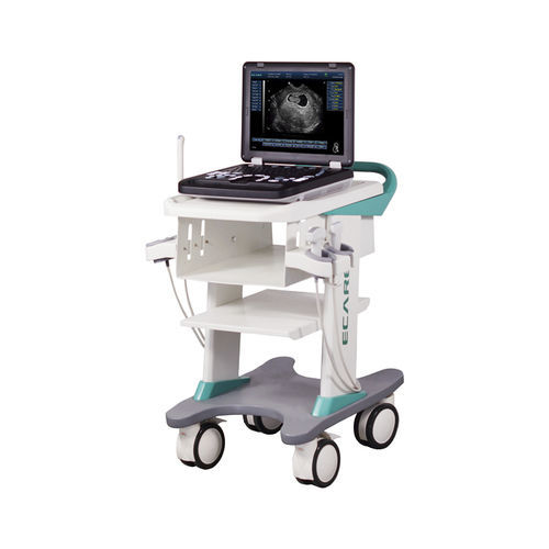 Ecografo portatile con carrello - EC50A - E-Care Medical - per ecografia multidisciplinare / in bianco e nero / con console integrata
