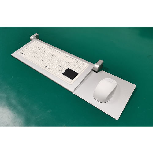 Tastiera medicale con touchpad - EP590 - Guangzhou GT-Interaction Technology Co., Ltd - in alluminio / lavabile / disinfettabile