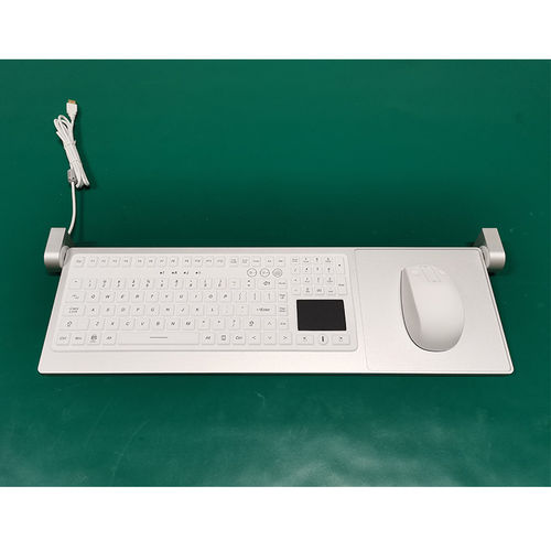 Tastiera medicale con touchpad - T550 - Guangzhou GT-Interaction Technology Co., Ltd - in alluminio / disinfettabile / antibatterica