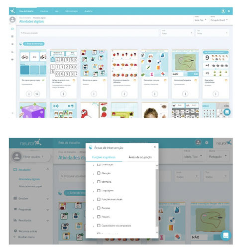 Software riabilitazione - NEURON-UP - Mon LUMI - per residenza sanitaria assistenziale / di gestione di riabilitazione virtuale / con giochi seri