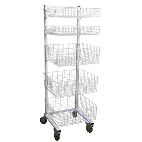Carrello medico - VZ-5 - Zapovit - di stoccaggio / in metallo / con cestello