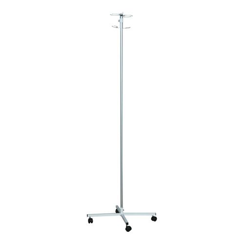 Asta portaflebo con rotelle - SHDV-P - Zapovit - 2 ganci / con supporto per pompa di perfusione