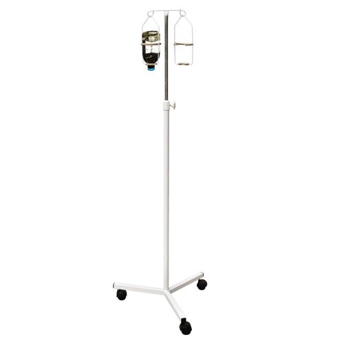 Asta portaflebo con rotelle - SHDV-E - Zapovit - 2 ganci / telescopica / con supporto per pompa di perfusione