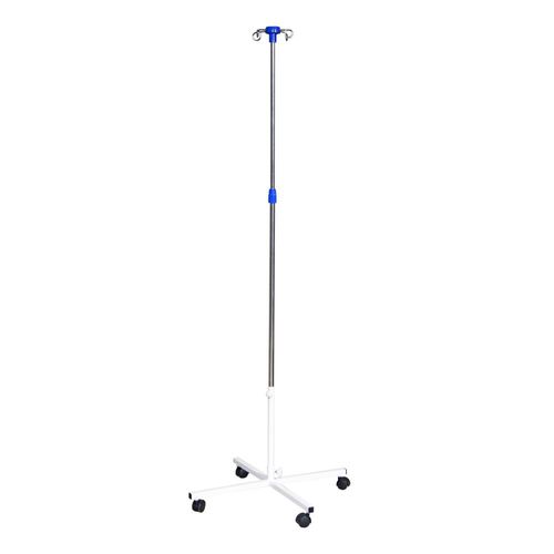 Asta portaflebo a pavimento - SHDV-4 - Zapovit - con rotelle / 2 ganci / telescopica