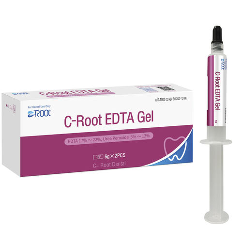 Materiale odontoiatrico per trattamenti canalari - EDTA  - C-Root Dental Medical - in gel / a base d'acqua