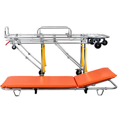 Barella con carrello per ambulanze - YC-B2-1 - Suzhou Tingeer Import and Export Co., Ltd. - manuale / ad altezza regolabile / con schienale regolabile