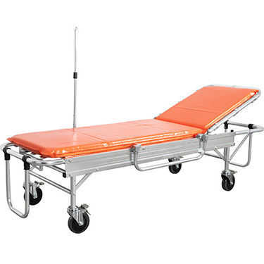 Barella con carrello per ambulanze - YC-B4 - Suzhou Tingeer Import and Export Co., Ltd. - manuale / con schienale regolabile / pieghevole