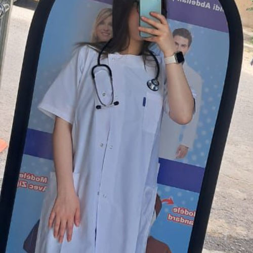 Camice ospedaliero unisex - MEROUANE - Challenge Textile - in cotone / in poliestere / lavabile