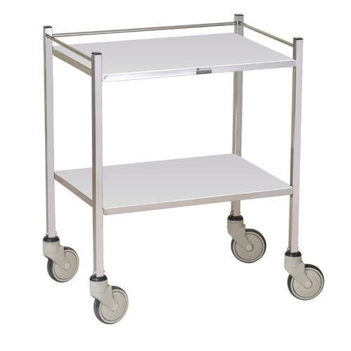 Carrello portastrumenti - AVI-113 - Avishkhar International - in acciaio inossidabile / 2 ripiani / mobile