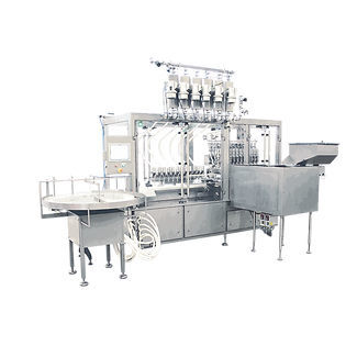 Sistema di riempimento e di sigillatura per l'industria farmaceutica - LF 106 - PLÜMAT Maschinenbau Vertriebs-GmbH - per bottiglie / automatico / lineare