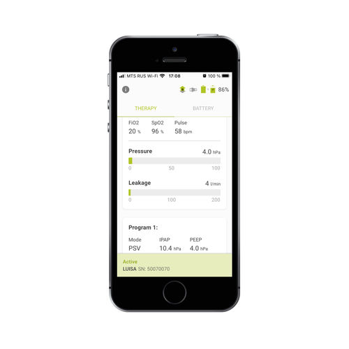 Applicazione mobile di simulazione della ventilazione artificiale - LUISA  - Löwenstein Medical Technology GmbH + Co. KG - medica / Androïd / iOS