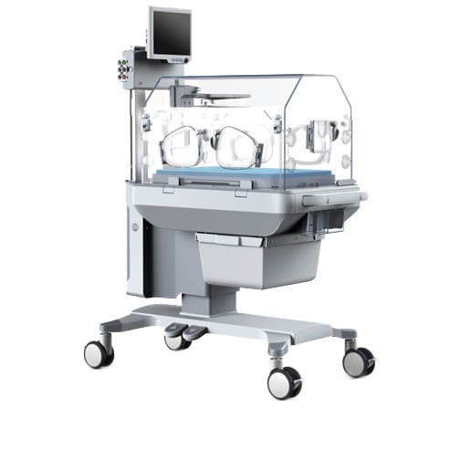 Incubatrice neonatale con rotelle - Anfas Arabia - ad altezza regolabile / con monitor / con 4 finestre operative