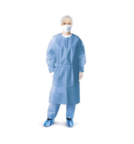 Camice chirurgico unisex - SMD 1202 - SteriMed Medical Devices - monouso / in tessuto non tessuto / blu