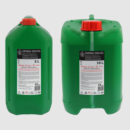 Disinfettante per dispositivi di emodialisi - VermaClean-S1 - Verma Drugs - liquido / 5000 ml / 10000 ml
