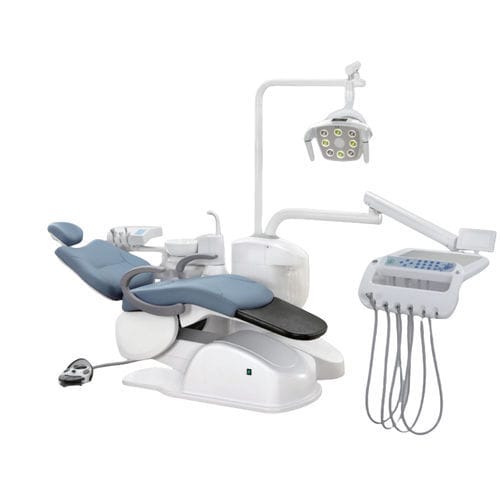 Riunito odontoiatrico con poltrona elettrica - LTMED-A6600 - LeadThink Medical Equipment Co.,Ltd. - con poggiatesta flessibile / con sistema di igiene / con portastrumenti