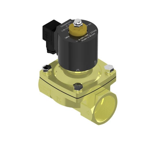 Valvola di gas - 1/2" NPT - Thermoval - a solenoidi / in acciaio inossidabile / in ottone