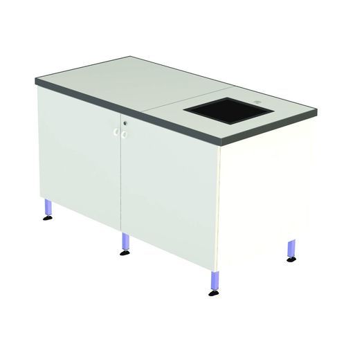 Armadio da laboratorio - 79018 series - JEULIN - con sportello / con lavandino / 2 porte